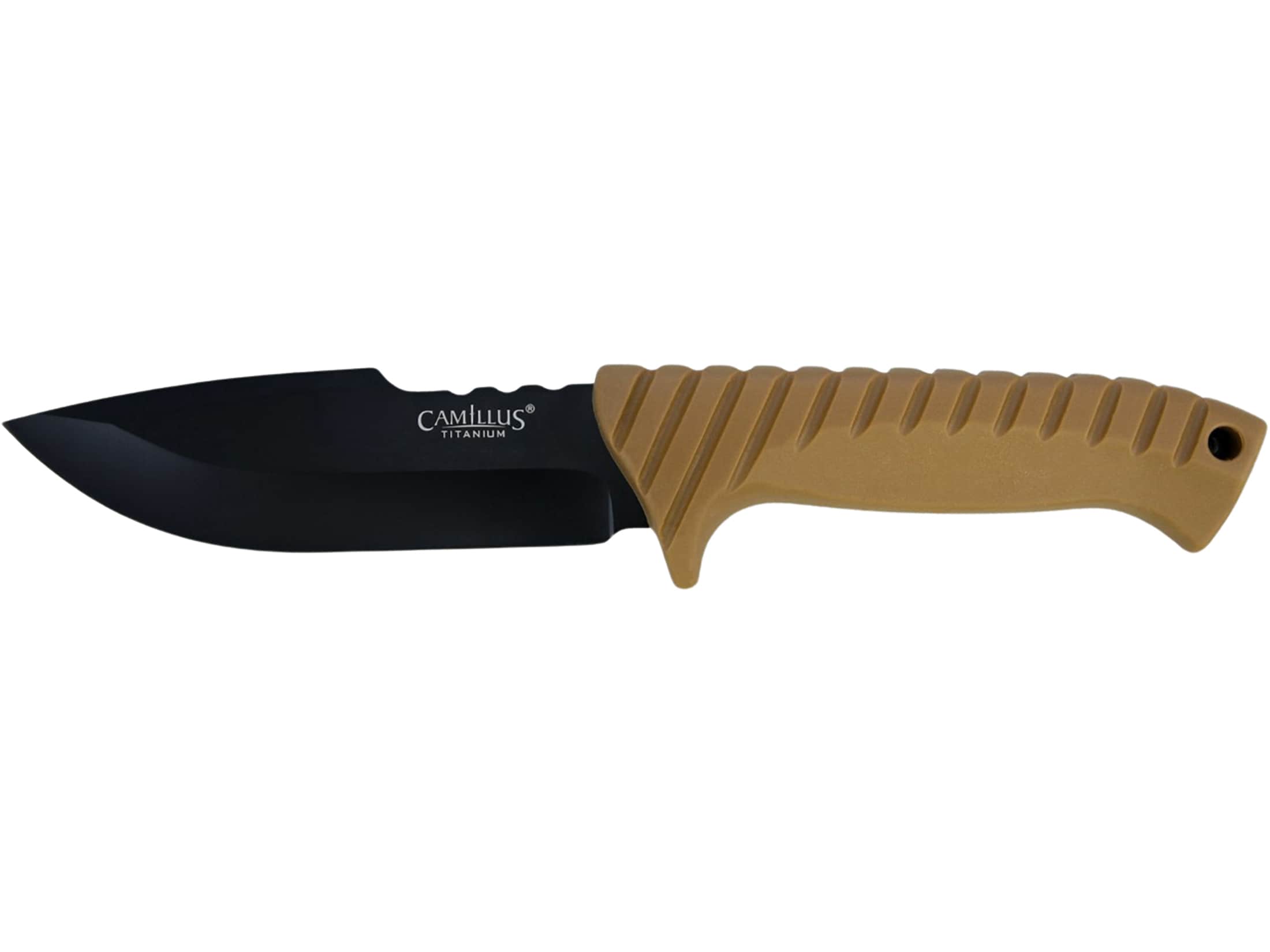 Camillus Outdoorsman Fixed Blade Knife 4.5 Drop Point 440 Black Blade