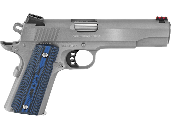 Colt 1911 Government Competition Semi-Automatic Pistol 45 ACP 5" Barrel 8-Round Stainless Blue