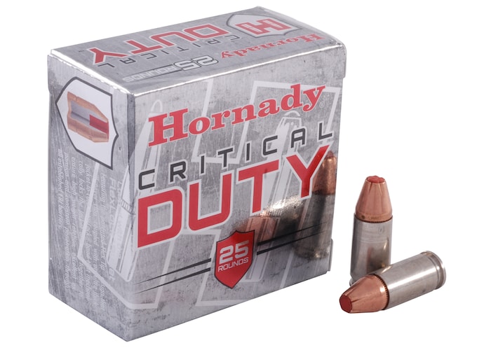 Hornady Critical Duty Ammunition 9mm Luger +P 124 Grain FlexLock Box of 25