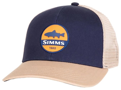 Simms Men's Trout Patch Trucker Cap Navy One Size Fits Most