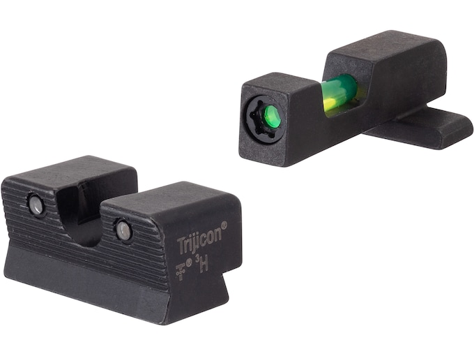 Trijicon DI Night Sight Set Springfield XD, XDM, XD Mod 2 Steel Matte 3-Dot Tritium Green Fiber Optic with Black Retainer