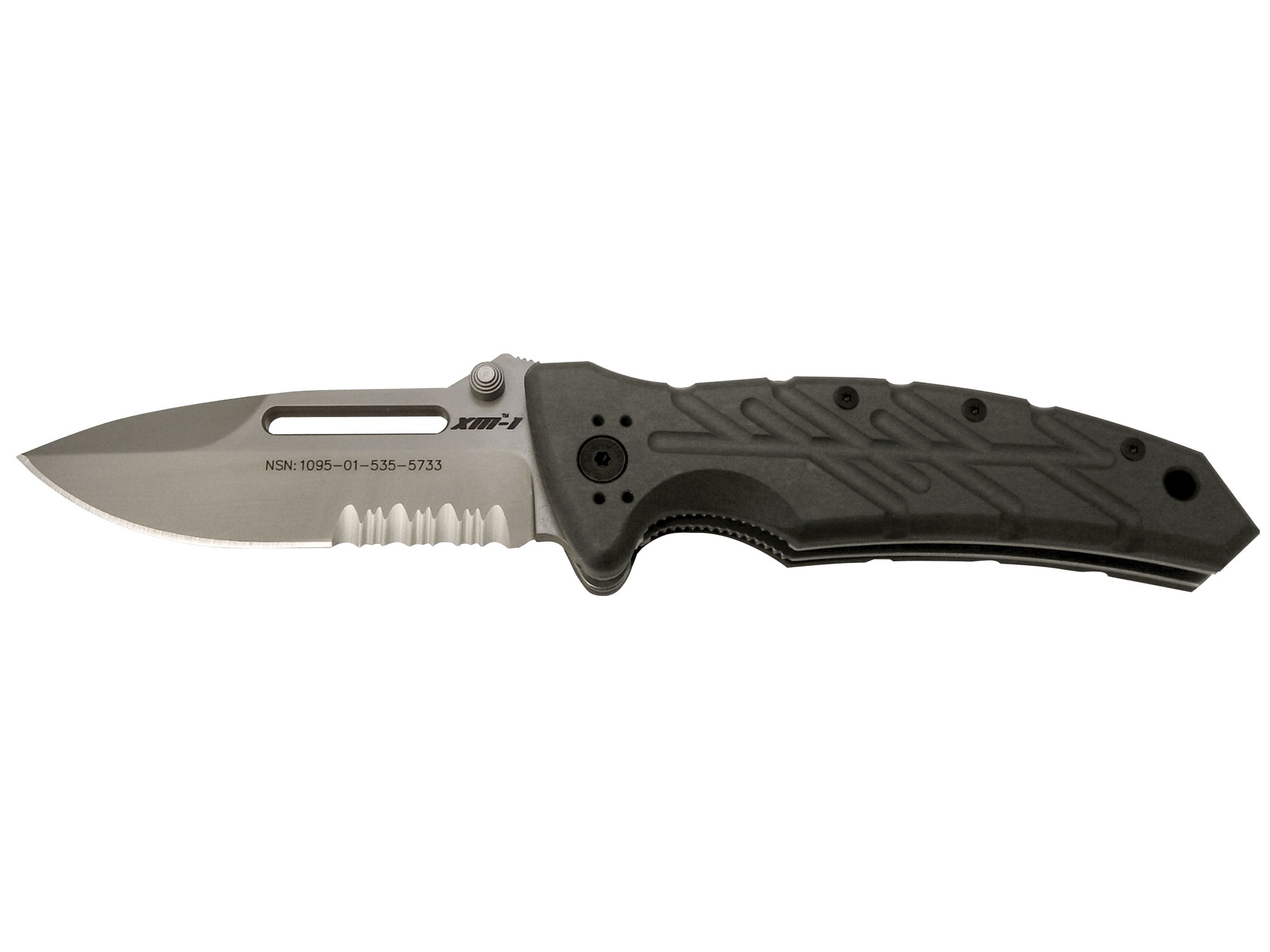 Ontario Mil-Spec XM-1S Folding Tactical Knife 3.375 Partially Serrated