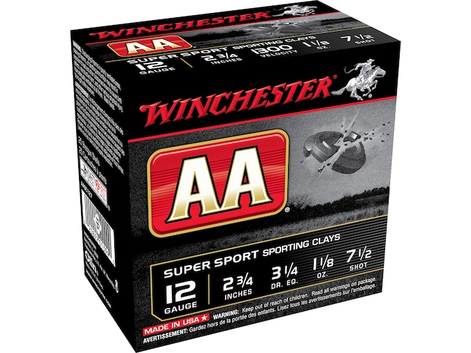 Winchester AA Super Sport Sporting Clays Ammunition 12 Gauge 2-3/4"