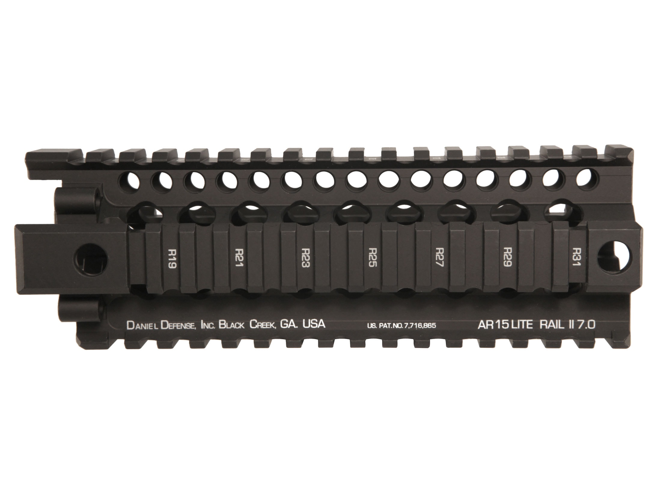 Daniel Defense Lite Rail II AR-15 Quad Rail Handguard 7 Black