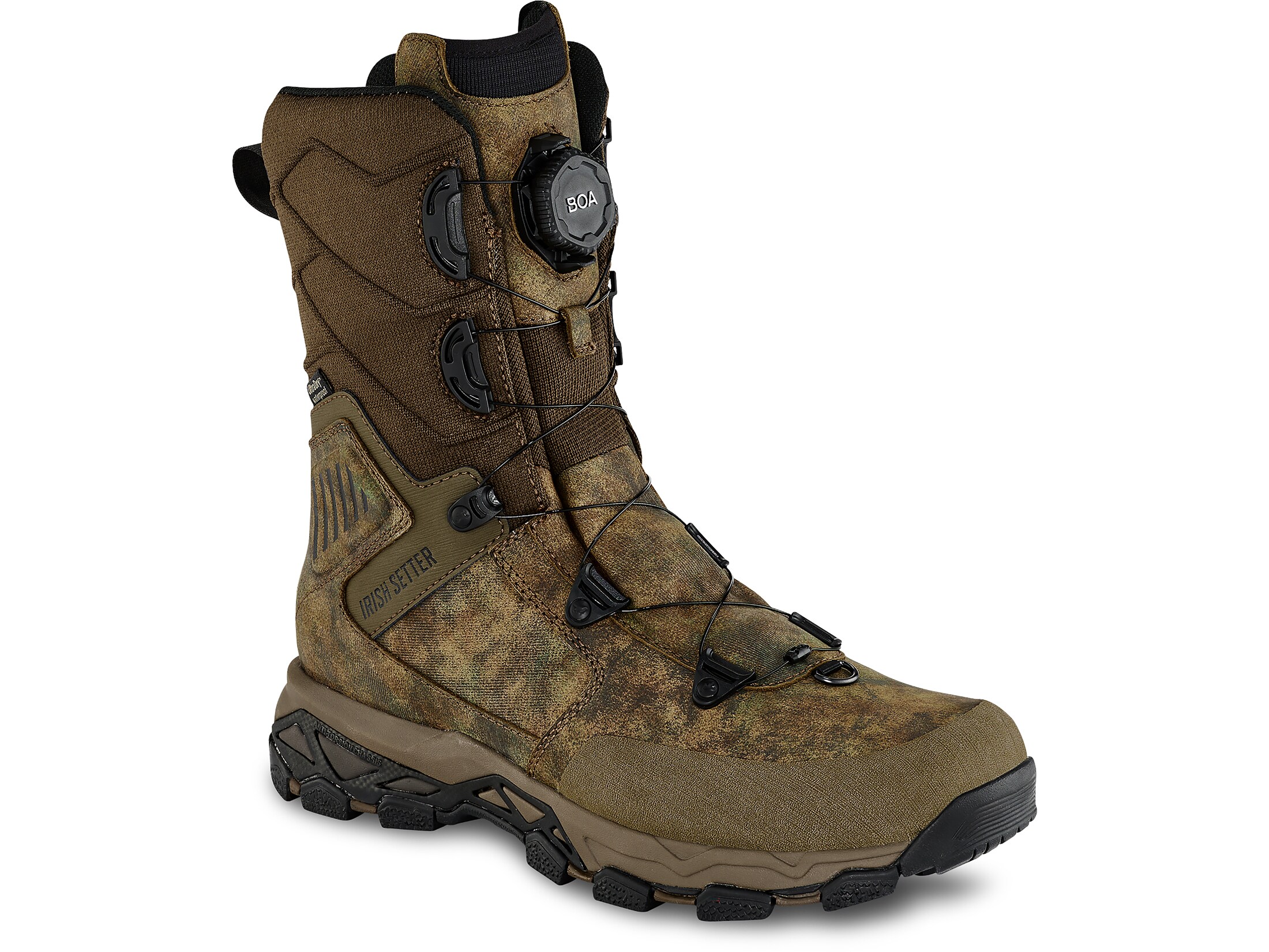 Irish Setter Pinnacle BOA 11 Hunting Boots Leather Earth Field Camo