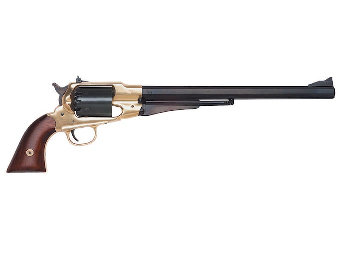 Pietta 1858 Bison Black Powder Revolver 44 Caliber 12" Barrel Brass Frame Blue