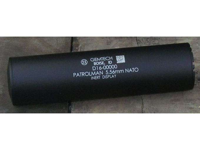 Gemtech Patrolman Inert Display Suppressor 1/2"-28 Threaded Aluminum Matte