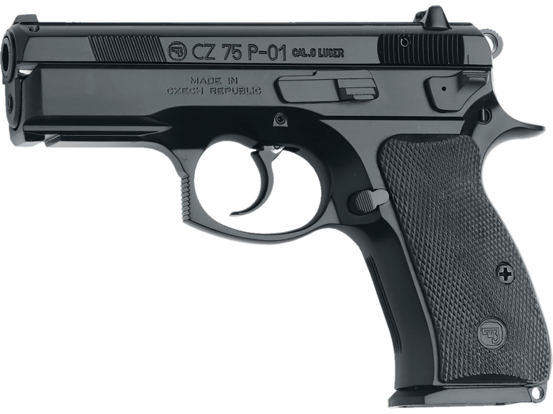 CZ USA P 01 CA Semi Auto Pistol 9mm Luger 3.75 Barrel 10 Round Black