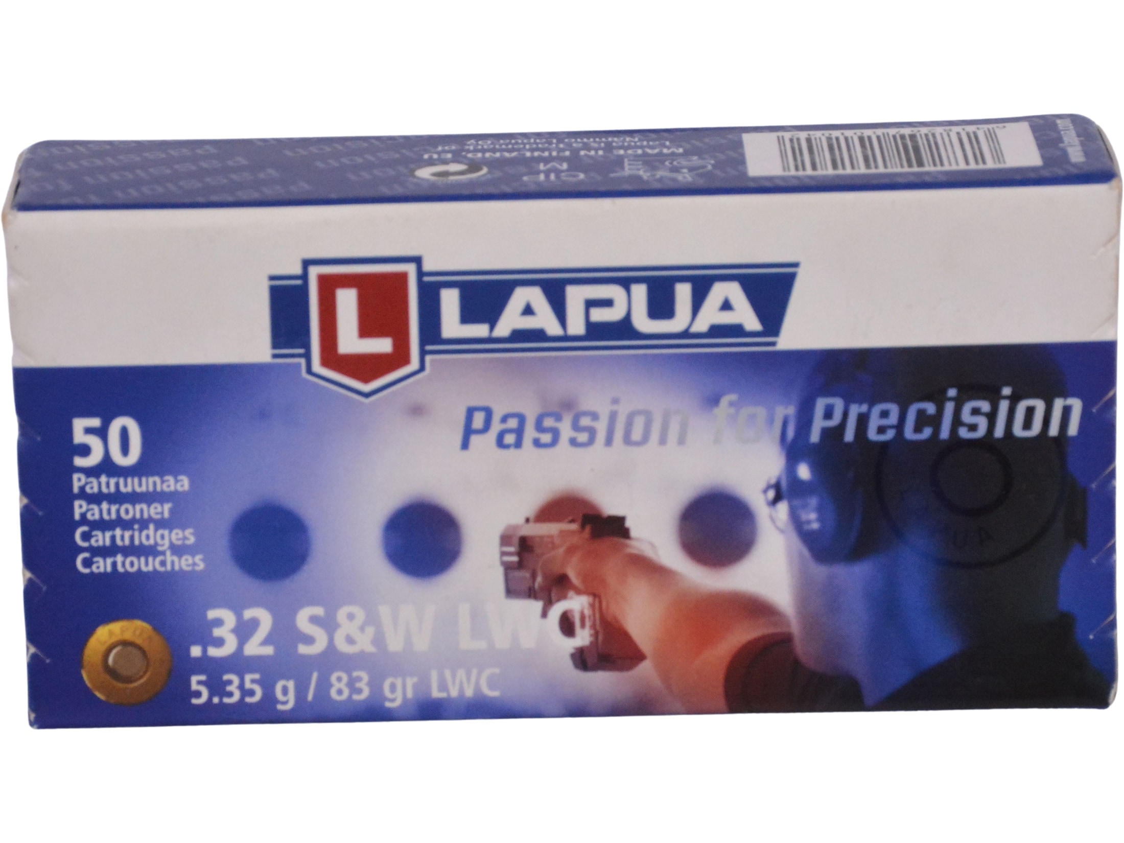 Lapua 32 S&W Long Ammo 83 Grain Wadcutter Box of 50
