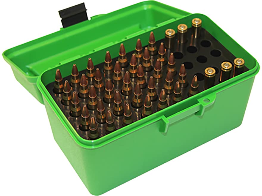 6 pack of 50 round plastic ammo boxes MR-50 Med rifle 243 22-250 308 30-30 