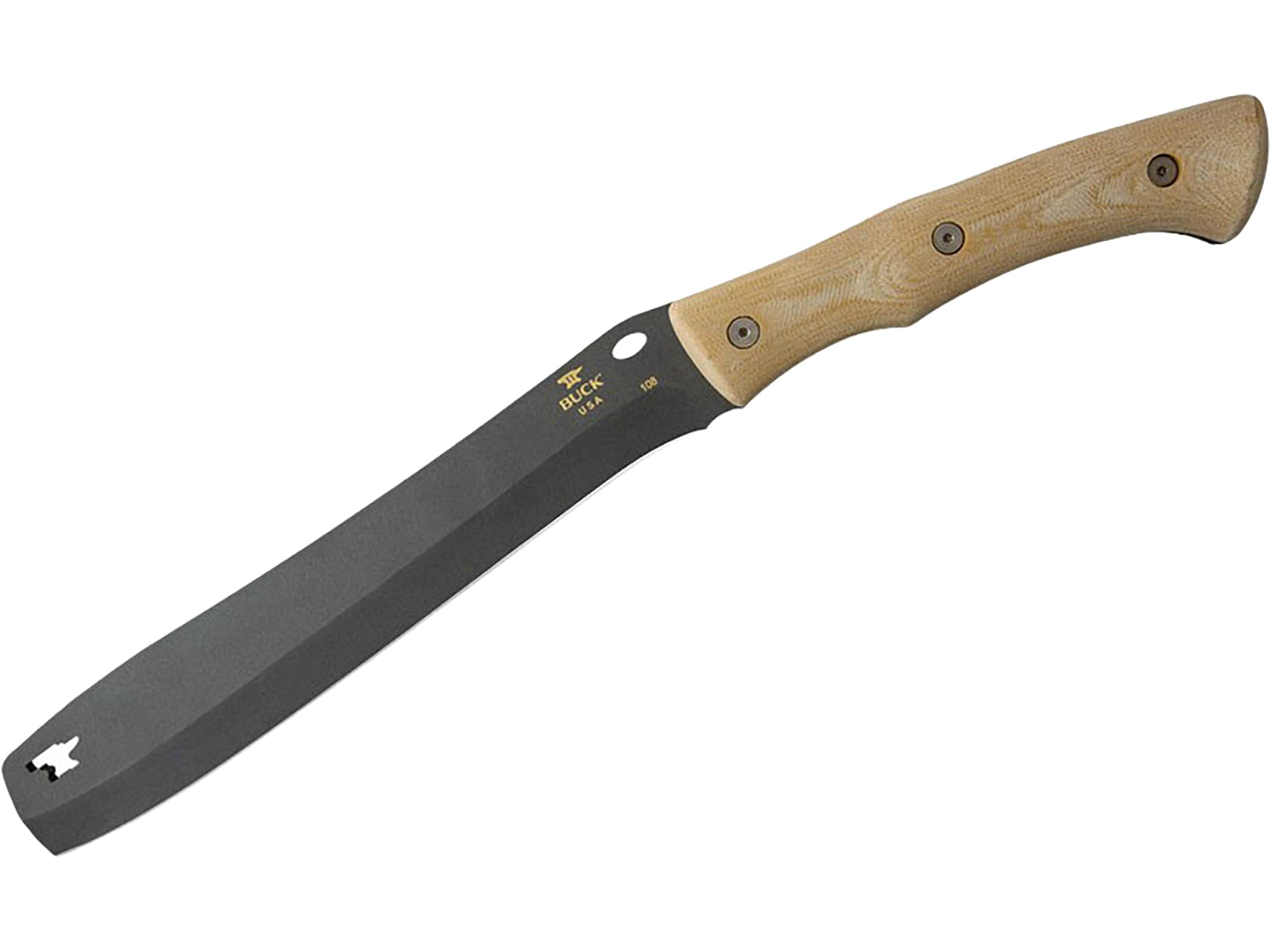 Buck Knives 108 Compadre Froe Machete 9.5 Carbon Cerakote Blade Canvas