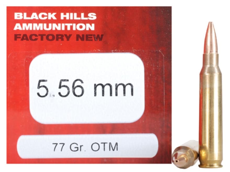 Black Hills Ammo 5.56x45mm NATO 77 Grain Hollow Point Case of 500 (10