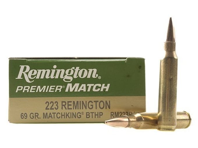 Remington Premier Match Ammunition 223 Remington 69 Grain Sierra Matchking Hollow Point Box of 20