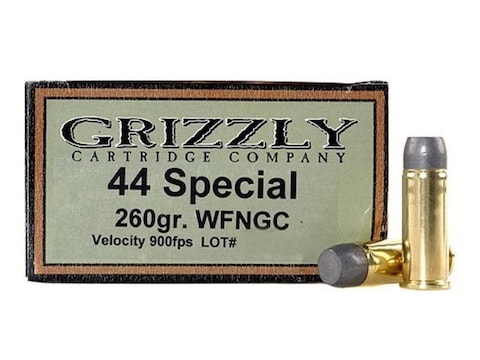 Grizzly Ammo 44 Special 260 Grain Cast Performance Lead Wide Flat Nose