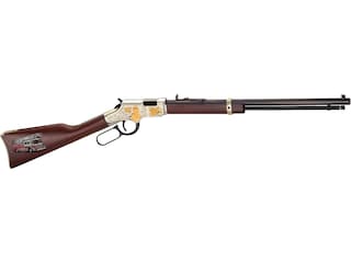 Henry Golden Boy Firefighter Lever Action Rimfire Rifle 22 Long Rifle 20" Barrel Blued and Walnut Straight Grip image