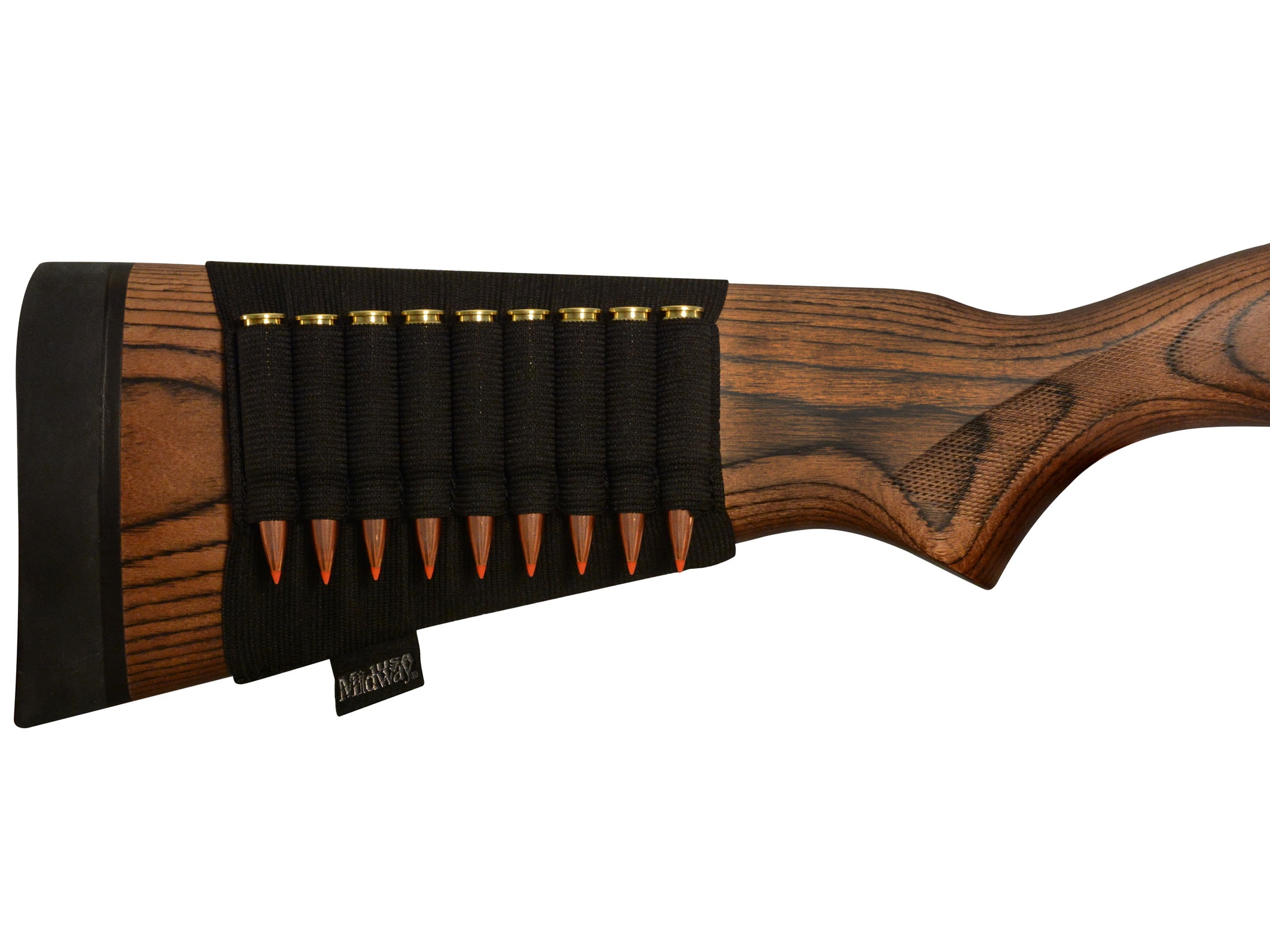 Elastic Butt Stock Rifle Cartridge Ammo Bullet Holder Shell Pouch for .308 30-06 