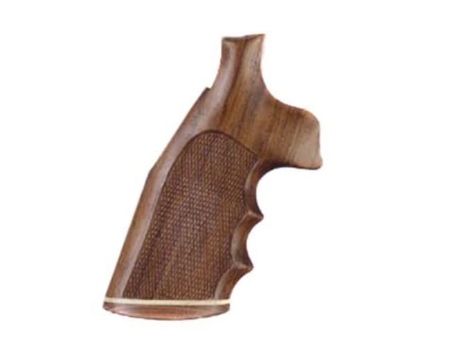 Hogue Fancy Hardwood Grips with Accent Stripe, Finger Grooves and Contrasting Butt Cap Colt Python Checkered