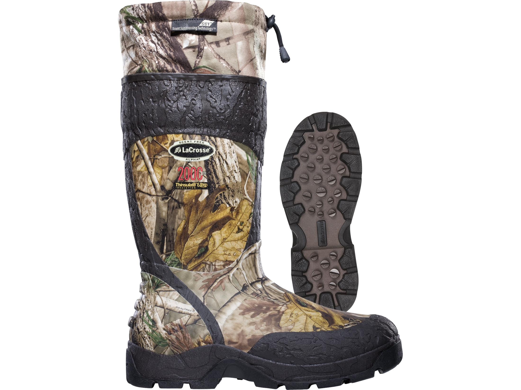 LaCrosse Alpha SST 18 Hunting Boots Rubber Clad Neoprene Realtree AP