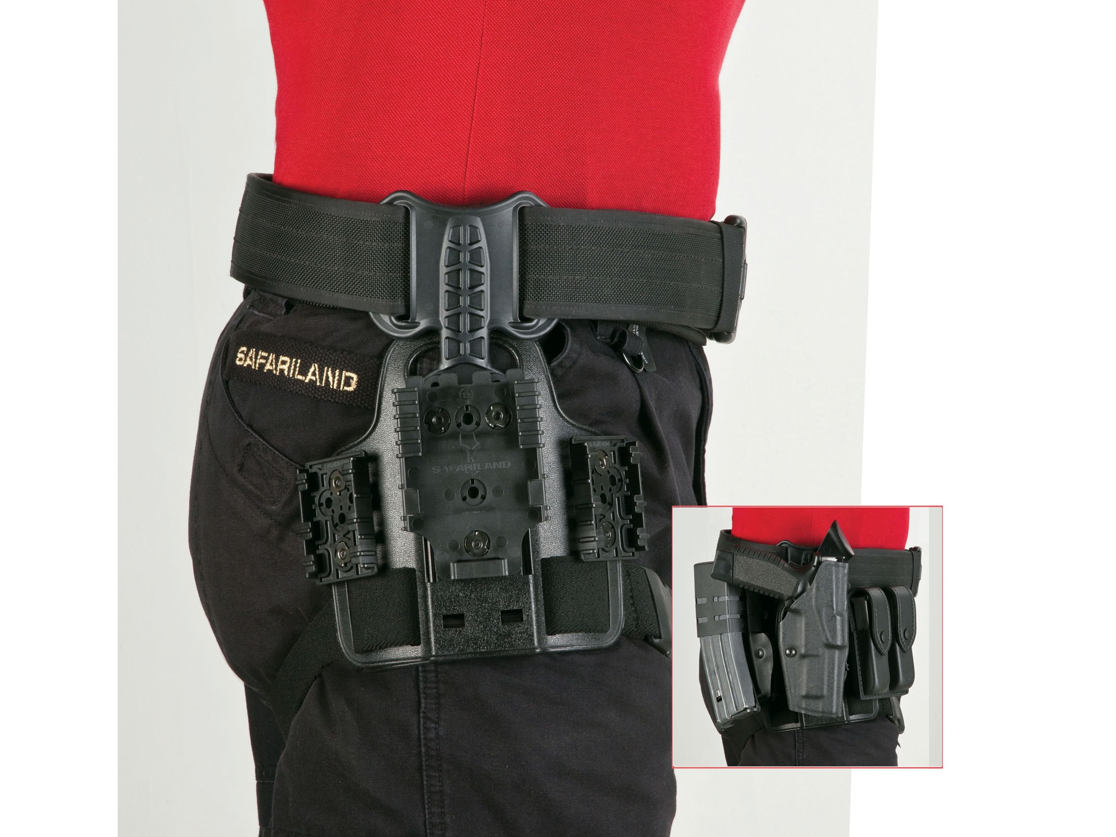 SAFARILAND Drop Flex Adapter with Single Strap Leg Shroud for Gun