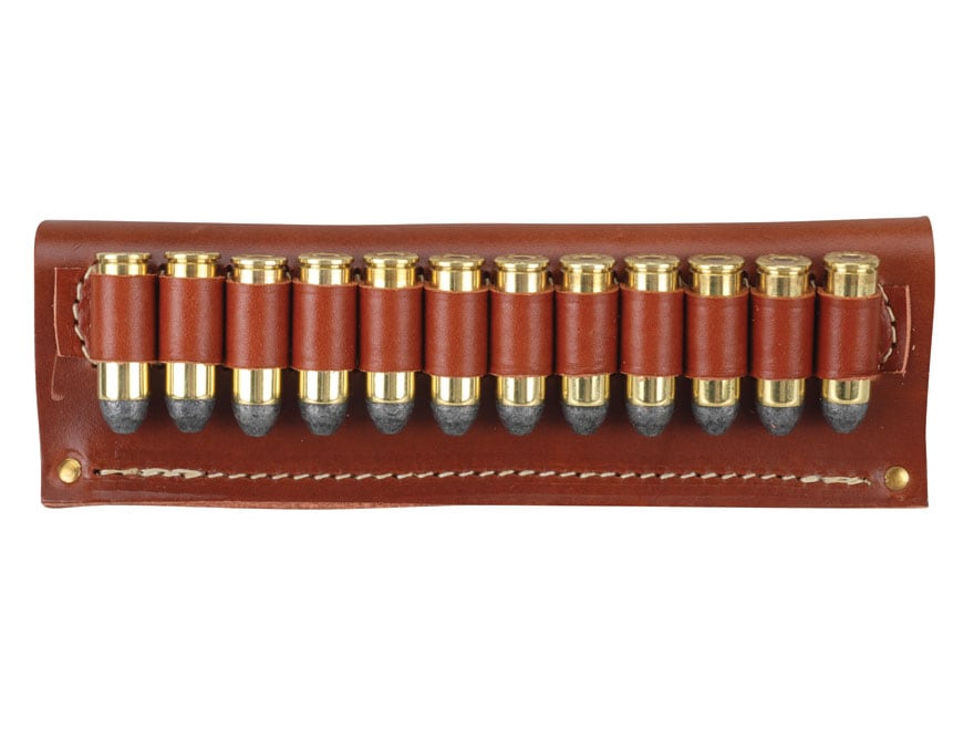 Vintage Alfonsos Light Brown Leather Cartridge Belt Slide .45 Ammo Holder