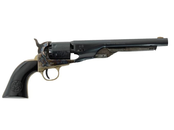 Traditions US Marshall Black Powder Revolver 36 Caliber 8" Blued Barrel Blued Frame PVC Grips Black