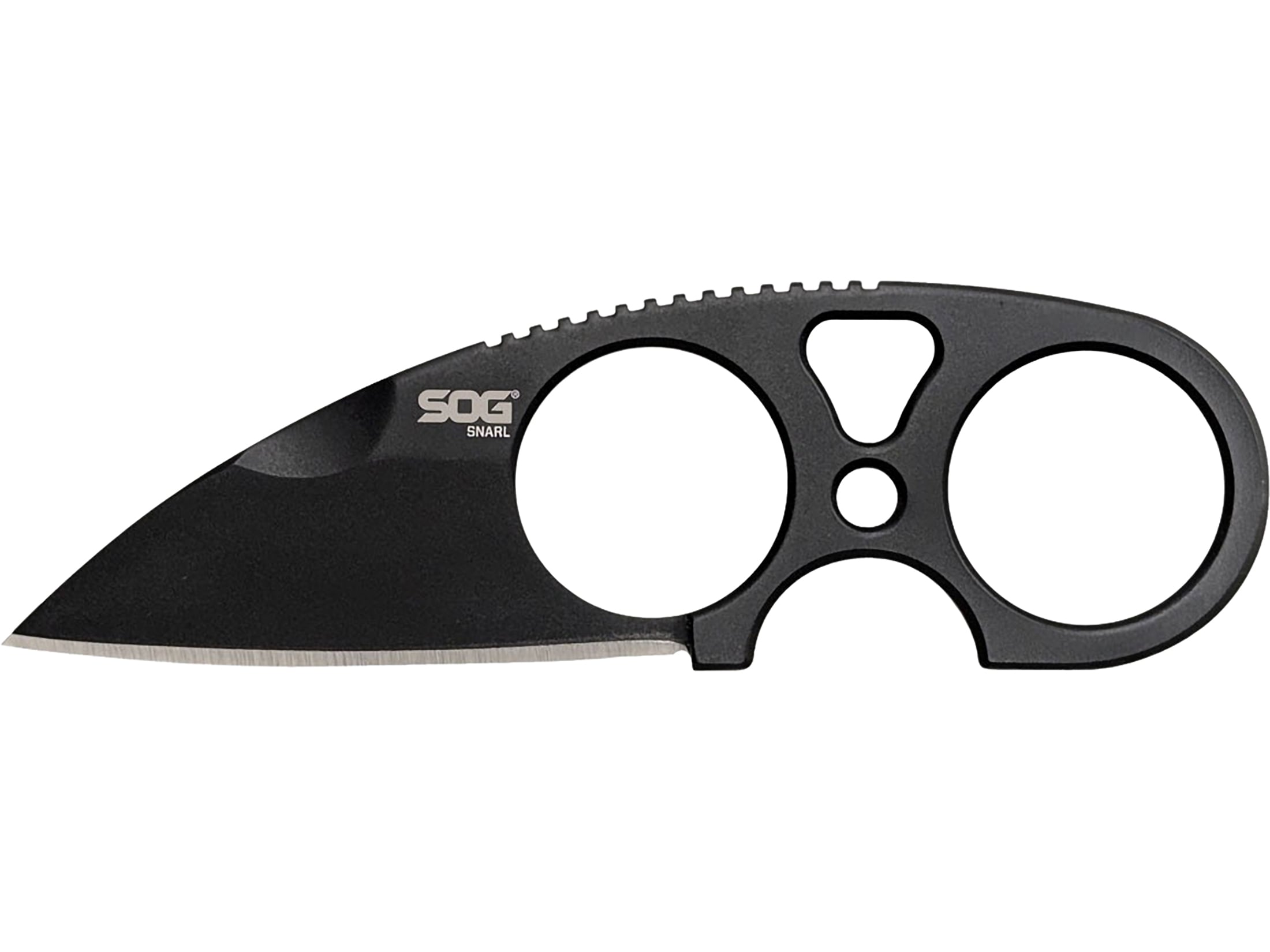 SOG Snarl Fixed Blade Knife 2.3 Sheepsfoot 9Cr18MoV Black Blade
