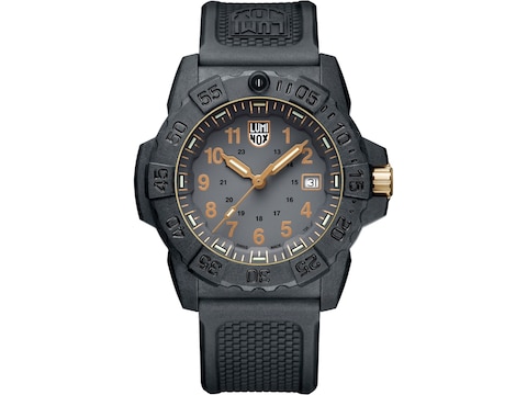 Luminox Navy Seal Watch Carbon Compound Case/Rubber Band Gold/Black