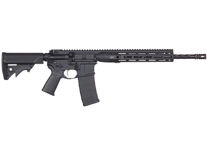 LWRC IC DI Semi-Automatic Centerfire Rifle 5.56x45mm NATO 16.1" Fluted Barrel and Black Collapsible