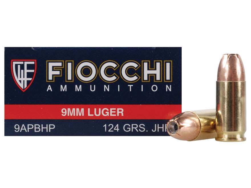 Fiocchi Shooting Dynamics Ammo 9mm Luger 124 Grain Jacketed Hollow