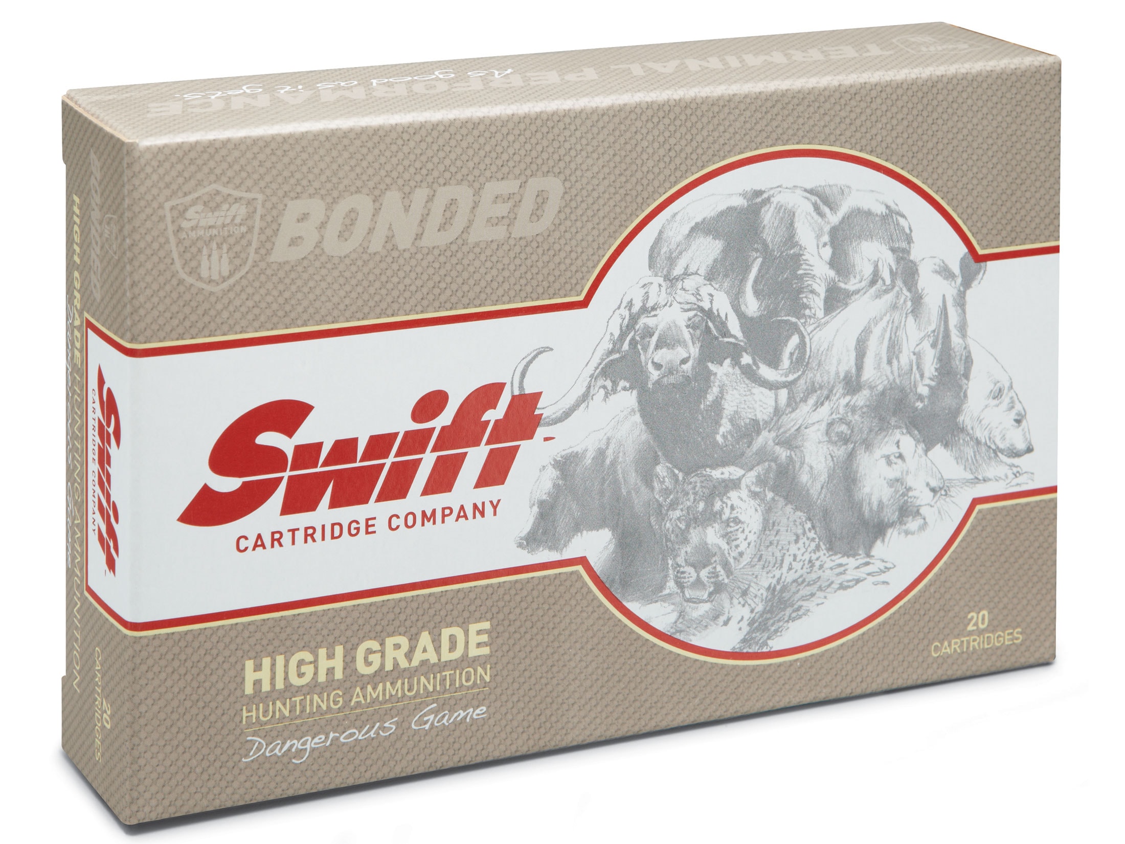 Swift High Grade Dangerous Game Hunting 375 H&H Mag Ammo 300 Grain
