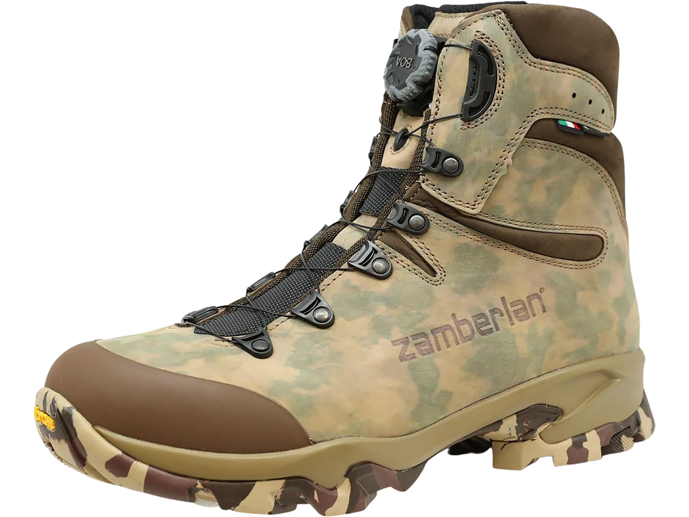 Zamberlan 4014 Lynx Mid GTX RR BOA Hunting Boots Nubuck Leather Brown