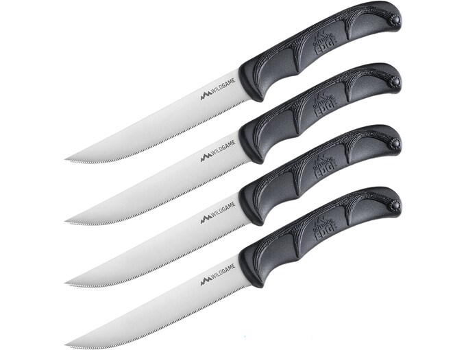 Outdoor Edge Wild Game Steak Knives Fixed Blade Knife 4 Drop Point