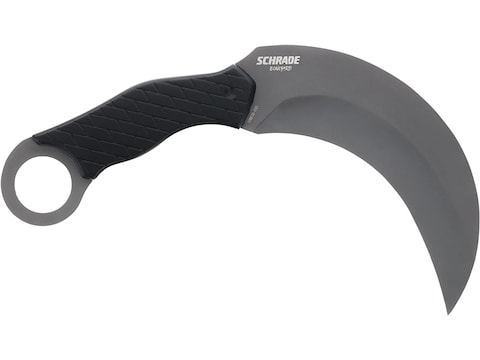 Schrade Folding Knife Karambit Black G-10 (3 Inch Black Plain