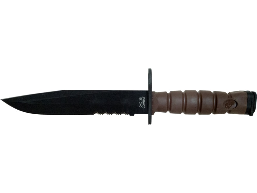 Ontario Mil-Spec OKC 3S USMC Bayonet 8 Serrated Drop Point 1095 Black