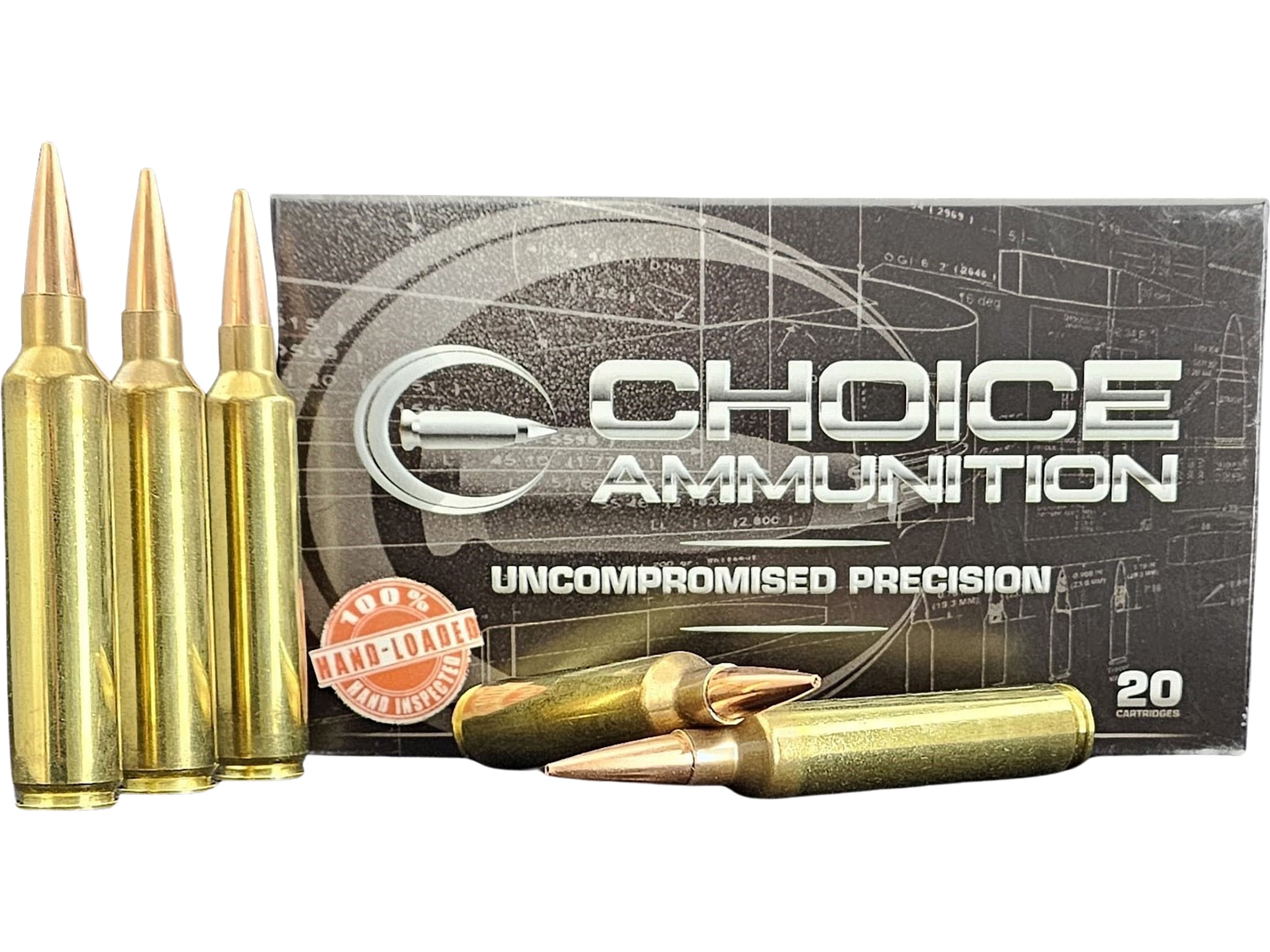 Choice 28 Nosler Ammo 180 Grain Berger Hunting VLD (Very Low Drag) Jacketed Hollow Point Box of 20