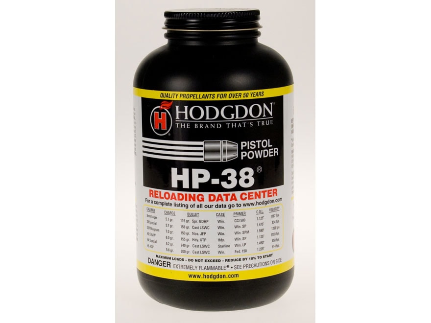 Hodgdon HP38 Smokeless Gun Powder 8 lb