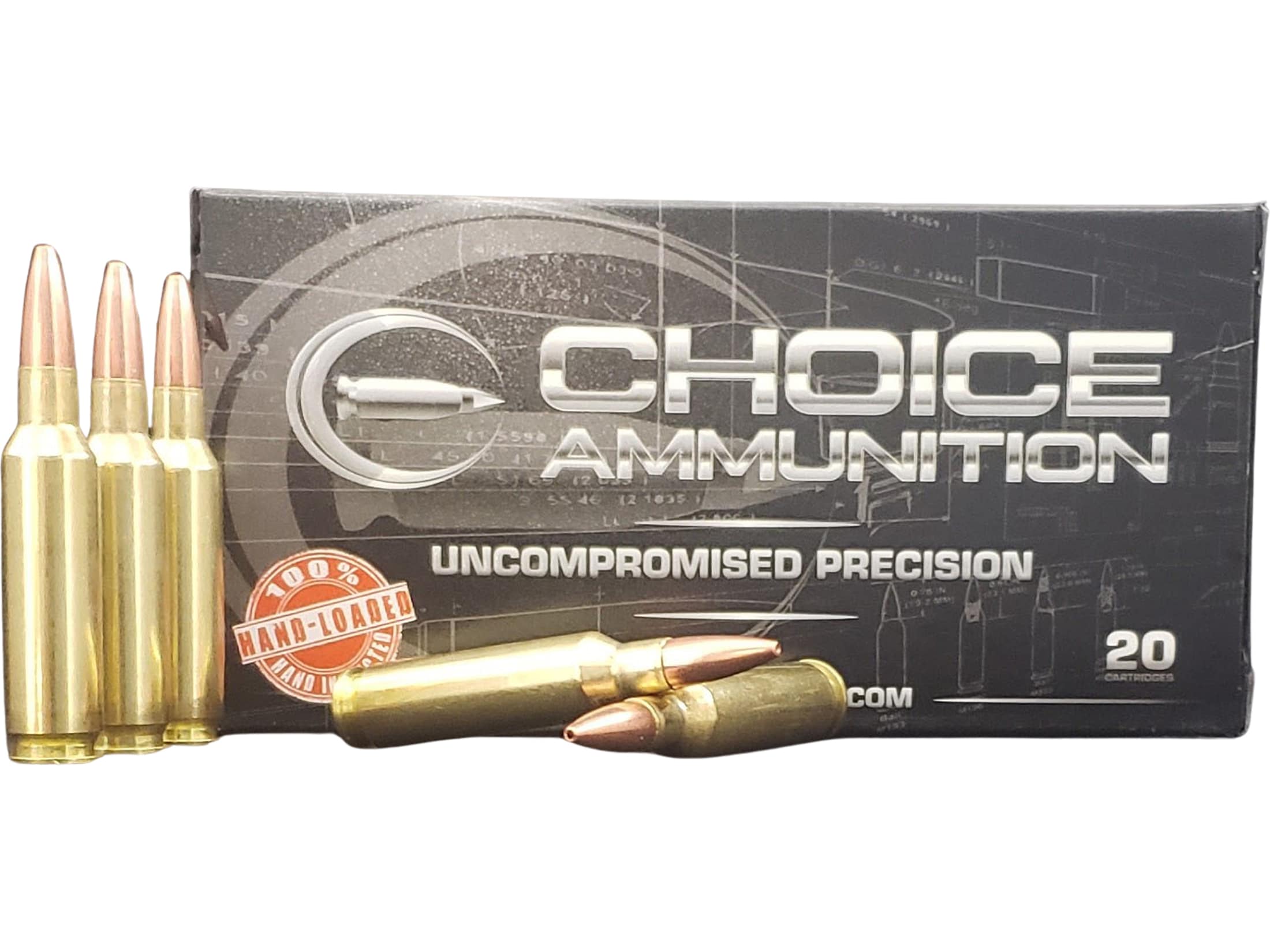 Choice 25 Creedmoor Ammo 115 Grain Barnes Triple-Shock X Solid Hollow Point Lead Free Box of 20