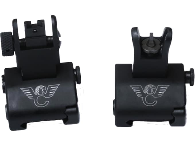 Wilson Combat Spring Loaded Flip-Up Sight Set with CSAT Aperture AR-15 Aluminum Black