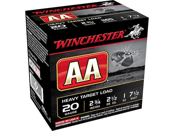 Winchester AA Heavy Target Ammunition 20 Gauge 2-3/4" 1 oz