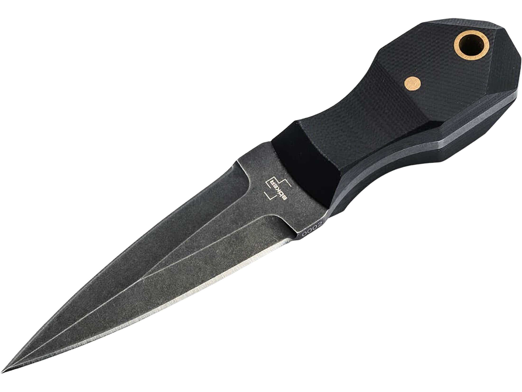 Boker Knives Pocket Rocket Fixed Blade Knife 5.08 Dagger D2 Black