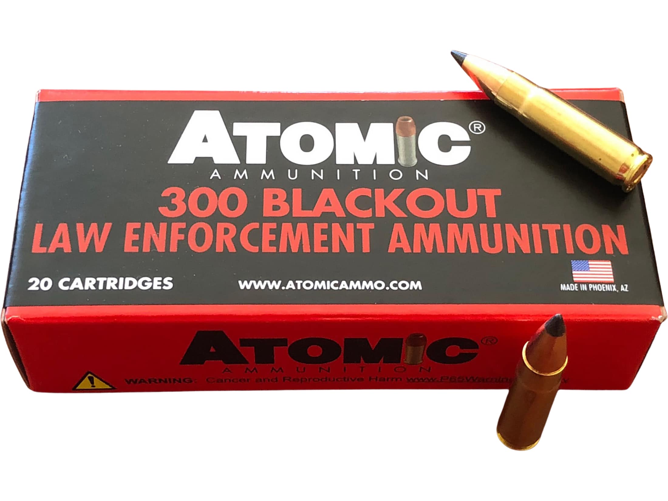 Atomic Tactical LE Ammo 300 AAC Blackout 110 Grain Nosler 