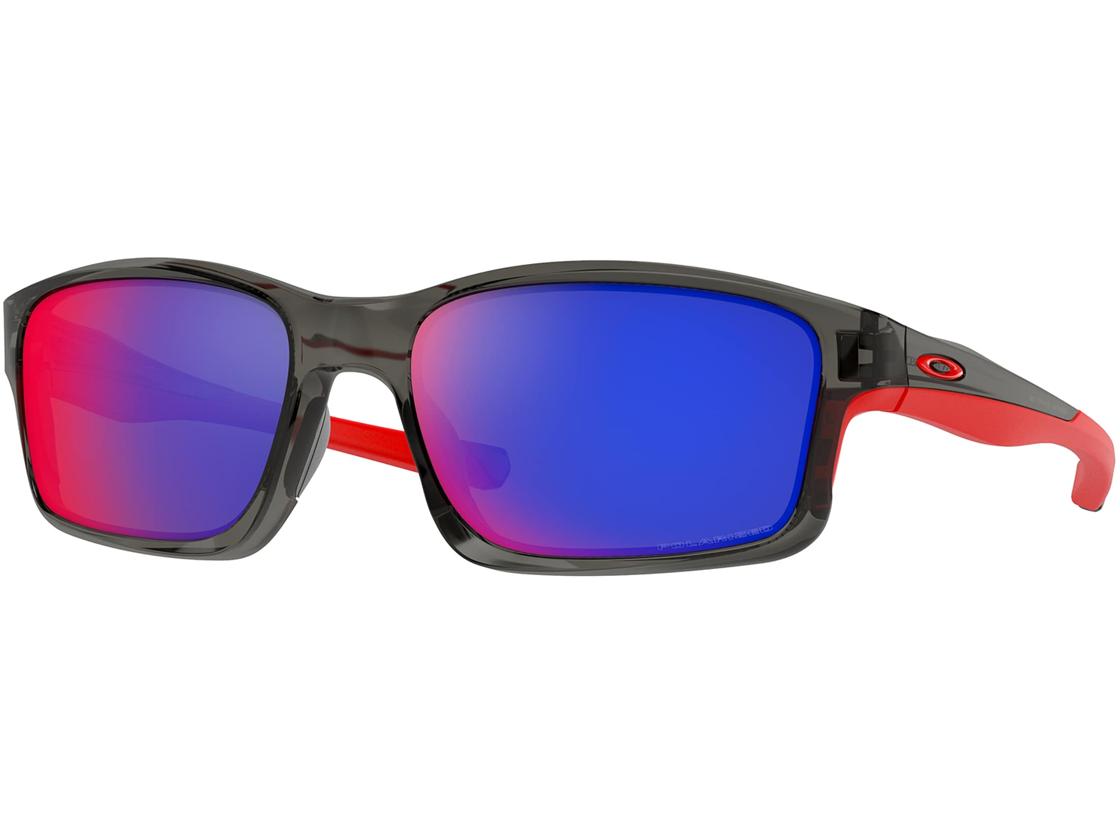 Oakley Chainlink Polarized Sunglasses Gray Smoke Frame/Red Iridium