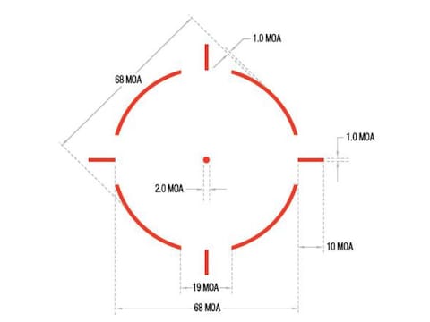 Trijicon Combo Mro Hd Red Dot Sight 68 Moa Reticle 2 0 Moa Dot