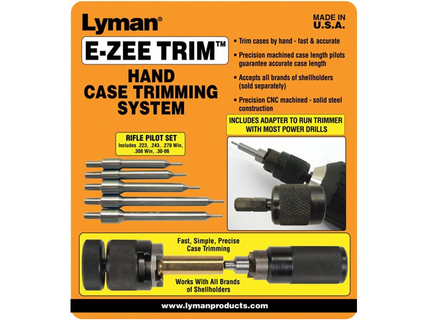 Lyman E-ZEE TRIM Hand Case Trimmer Rifle Set