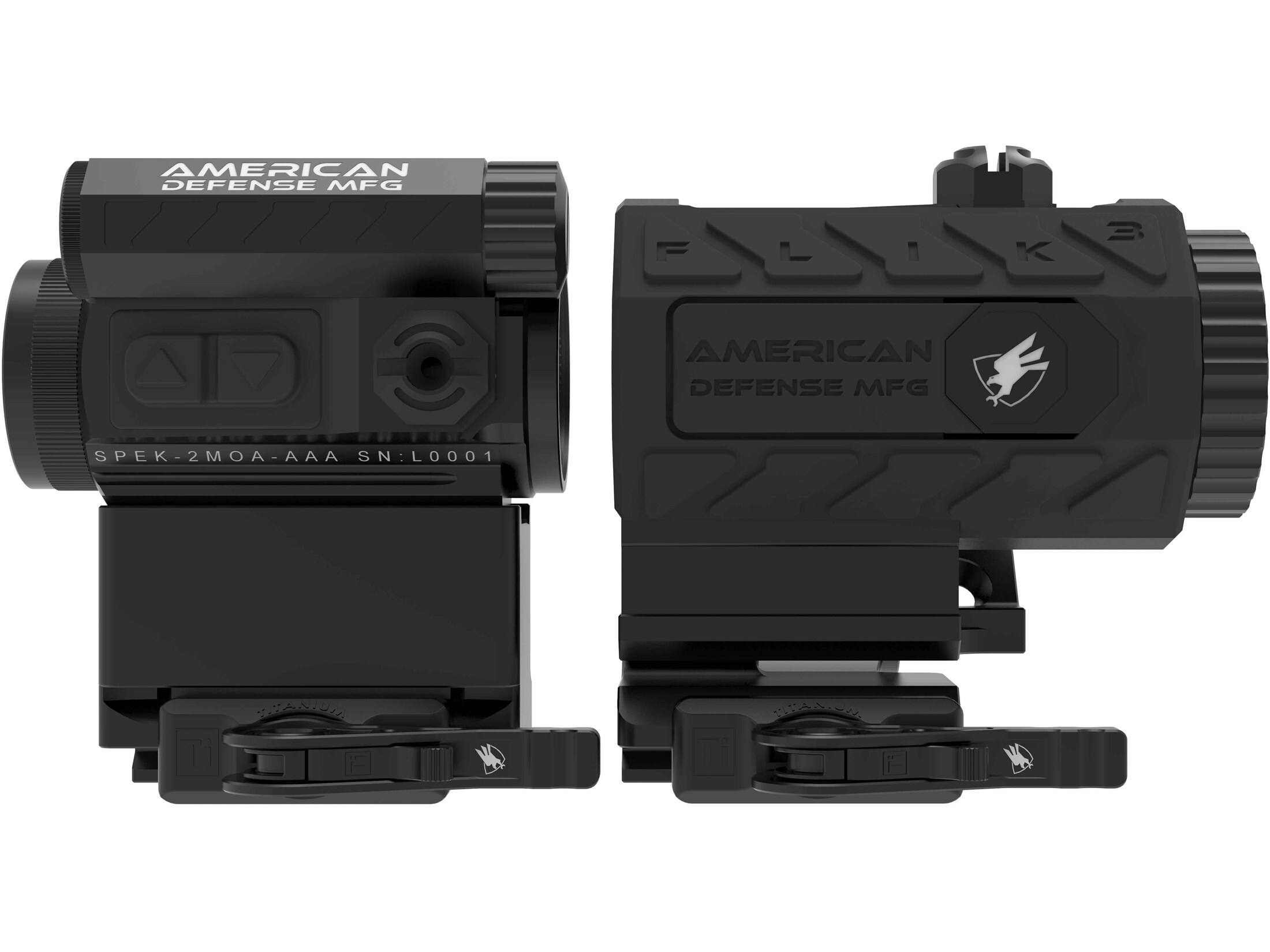 American Defense Spek Red Dot Sight 20mm Tube 1x 2 MOA Dot