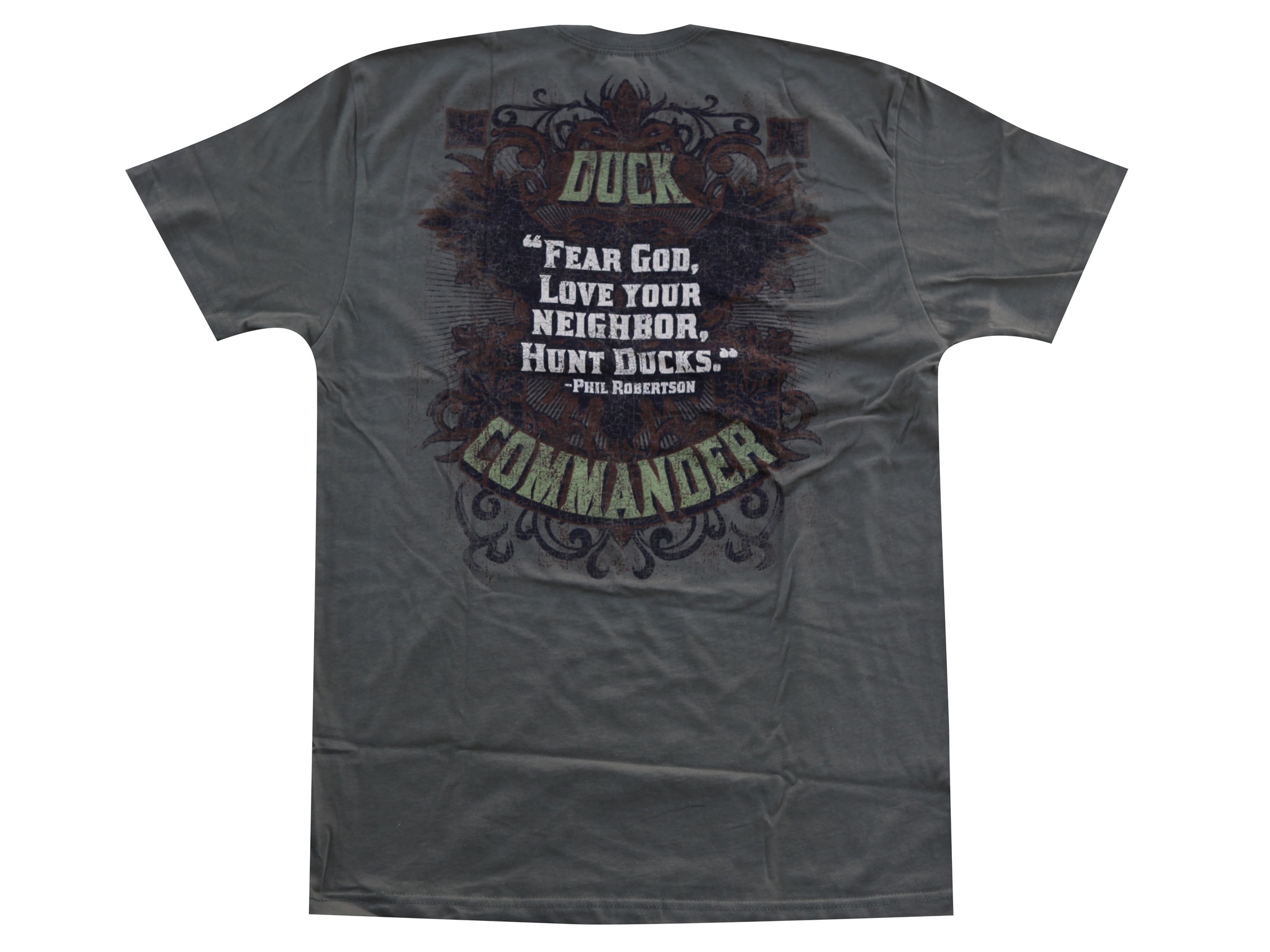 Duck Commander Men's Fear God Love Neighbor Hunt Ducks T-Shirt Short