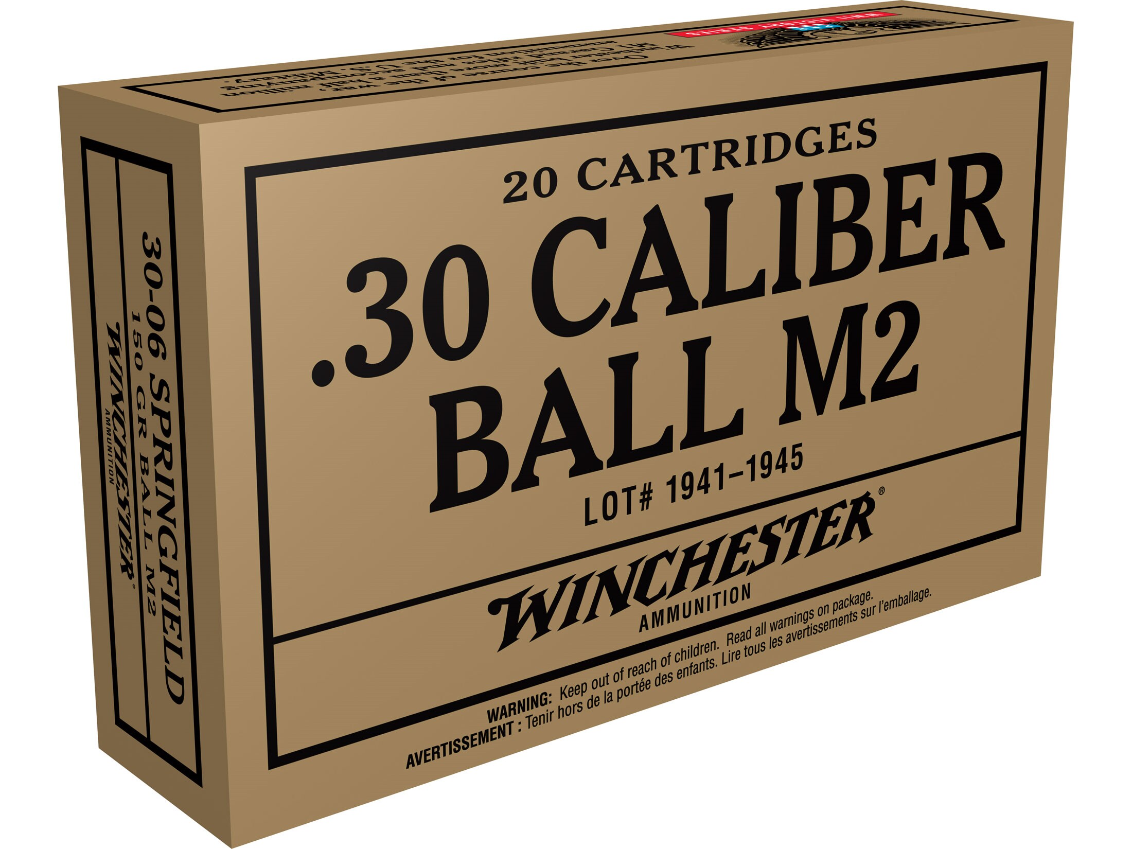 Winchester WWII Victory Series 30-06 M1 Garand ammo box 
