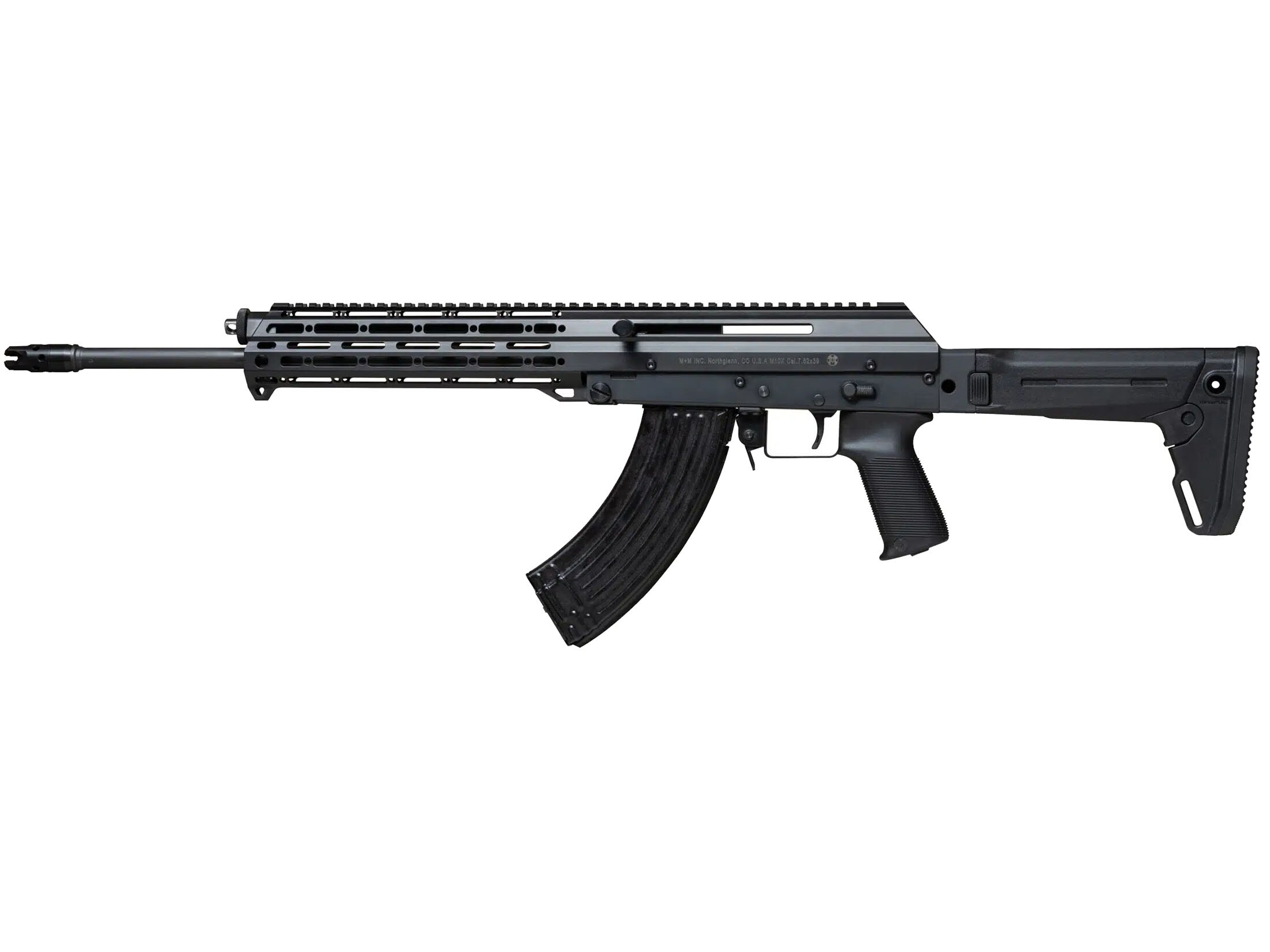 M+M Industries M10x Plus Semi Automatic Rifle 7.62x39mm 16.5 Black