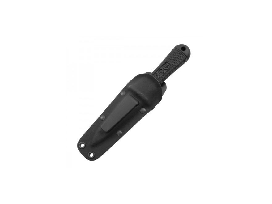 SOG Mini Pentagon Fixed Blade Tactical Knife 3.5 Half Serrated Spear