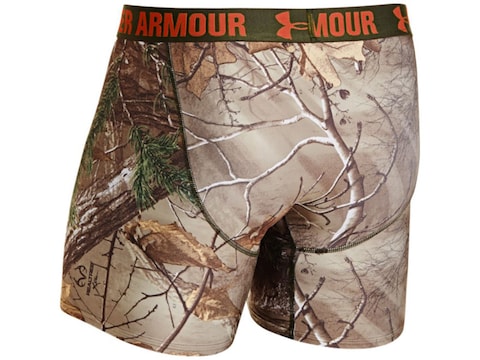 Under Armour Men's 6 Camo Boxerjock Underwear Synthetic Blend Mossy